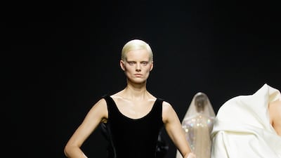 A skirt stands proud on the hips at Ashi Studio. Photo: Ashi Studio