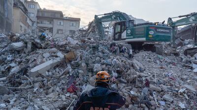 Ruins in Hatay, Turkey. Reconstruction costs as a result of the earthquakes may require external financing of as much as 12 per cent of gross domestic product, S&P Global said. Bloomberg