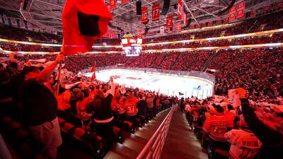 Carolina Hurricanes fans cheer before an NHL ice hockey game in North Carolina. Reuters