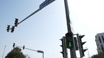 An accident took place on Khaleej Al Arabi Street in Abu Dhabi this morning. Delores Johnson / The National