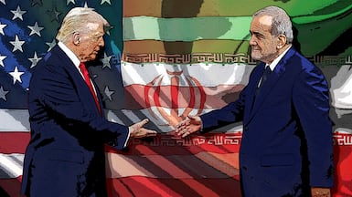US President Donald Trump and Iranian President Masoud Pezeshkian. There is a push to secure an agreement between the two countries. The National