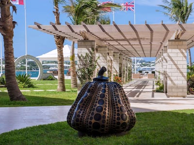Bermuda’s 'Pink Palace' doubles as a contemporary art playground, with works by Warhol, Banksy, Ai Weiwei and Yayoi Kusama. Photo: Accor