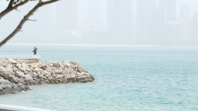 Poor visibility in the city of Abu Dhabi.