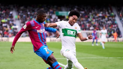 Ousmane Dembele 8 - Surprise start, but he earned it after a fine second half against Athletic last week. Bright start on the right, beating his man time and again before crossing. Tried to chip goalkeeper after a rare run through the middle after 27 minutes and crossed for the equaliser. Getty Images