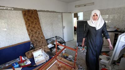 Nadia Abu Eisha, the mother of Amer Abu Eisha, a Palestinian member of the Islamist Hamas in Hebron named by Israel as one of the two prime suspects in the murder of three kidnapped Israeli teenagers. Hazem Bader/AFP Photo