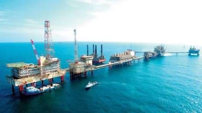 Adnoc's Zakum facility. The oil company is seeking to renew its onshore oil concession by early next year and its offshore concession by 2018. Courtesy Adnoc