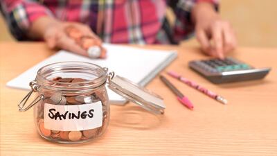 In the UAE, residents’ savings have increased during Covid-19 with bank accounts swelling to nearly Dh199 billion from Dh10bn from January to April, according to the Central Bank of the UAE. Getty Images