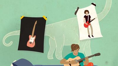 Make use of easy-to-replace wall stickers and create inexpensive artwork. Sarah Lazarovic for The National