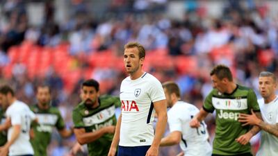 Harry Kane of Tottenham Hotspur during the pre-season friendly against Juventus on August 5, 2017 in London, England.Stephen Pond / Getty Images