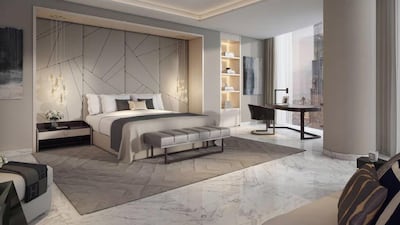 A rendering of a bedroom at Il Primo. Courtesy Emaar