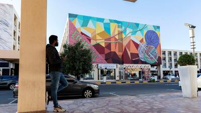Street art and graffiti seen in Al Karama, Dubai. Chris Whiteoak / The National