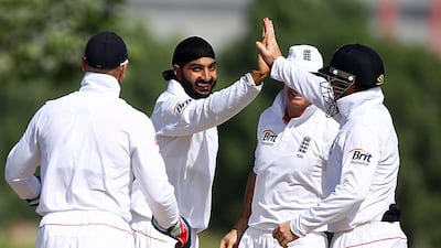 Monty Pansear, second left, feels ashamed for his off-field behaviour in recent times. Satish Kumar / The National