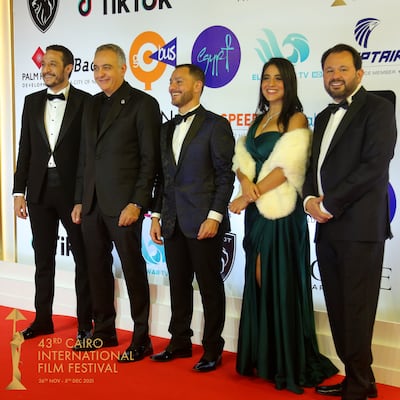 Attendees arrive at the Cairo International Film Festival. Photo: CIFF