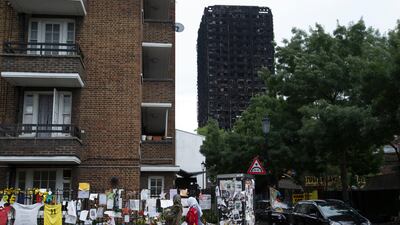 Local landmarks covered in flowers and tributes.