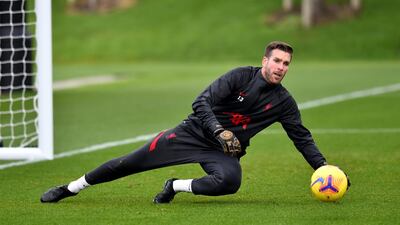 Adrian of Liverpool during a training session at AXA Training Centre. Getty