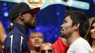 Floyd Mayweather and Manny Pacquiao square off for a second time this September on Netflix. AP