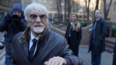 Bernie Ecclestone has not yet formally entered a plea to charges of financial misconduct. AP