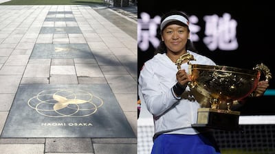 Dubai Star of Japanese tennis player, Naomi Osaka's Dubai Star. Leslie Pableo / The National