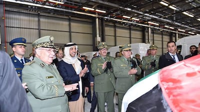 Sheikh Mansour bin Zayed at the Mercedes-Benz factory. Wam