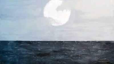 10-year-old Fuad Mahmood's painting of the moon.