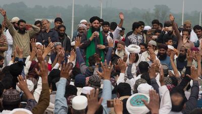 Supporters of Pakistan's religious groups rally to condemn a court decision in favor of a Christian woman in Islamabad, Pakistan. Christian woman Asia Bibi was acquitted in Pakistan after eight years on death row for blasphemy plans to leave the country, her family said Thursday, as radical Islamists mounted rallies for a second day against the verdict, blocking roads and burning tires in protest. AP Photo