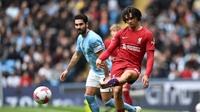 Trent Alexander-Arnold - 5. Gave Grealish too much space which enabled him to find Alvarez for City’s equaliser. Played a line-breaking pass behind City’s defence to find Jota en route Liverpool’s opener. Was too lethargic with his tackling in the build-up to City's fourth goal. AFP