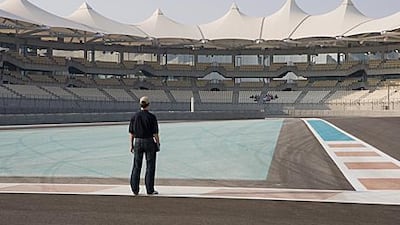 A trainee marshal studies the Yas circuit. Duncan Chard for The National