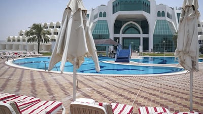 Mirfa (west of ad) to find out what people think about ghadan. Mirfa hotel swimming pool.