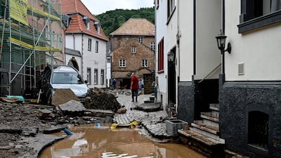 The aftermath: Damage in Bad Muenstereifel, Germany.