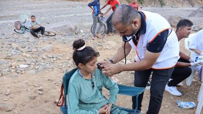Aster volunteers completed routine health screening during the six-day trip