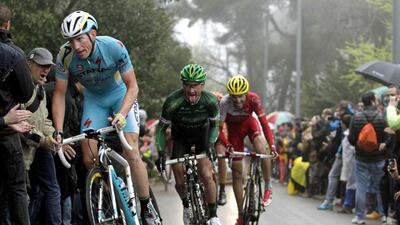 Dutch cyclist Liewe Westra on his way to win the seventh and last stage of the 94th Volta Ciclista a Catalunya cycling race in Barcelona, Catalonia, on Sunday. Toni Albir / EPA / March 30, 2014