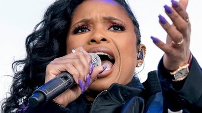 Hudson alluded to the shooting deaths of her mother, brother and 7-year-old nephew in 2008. "We've all lost somebody.... We've all got a purpose. And we want what? We want change," she said. AP