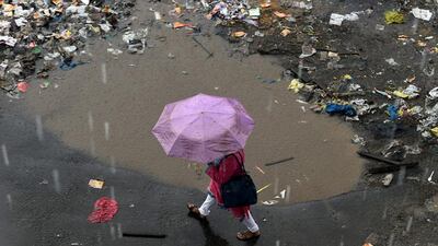 A downpour in Mumbai. Lightning strikes are relatively common in India during the June-October monsoon season. Indranil Mukherjee / AFP Photo