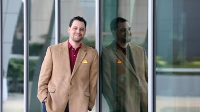 Events curator Dorian Rogers, who founded the Rooftop Rhythms open-mic poetry nights in Abu Dhabi. Pawan Singh / The National