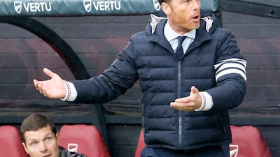 Burnley manager Scott Parker on the touchline during the match at Turf Moor. PA