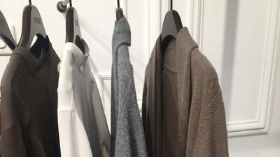 Cozy cardigans and sweaters were presented in sumptuous, boiled cashmere - the kind that you can’t help but touch while browsing, while leather trousers and jackets offered a more luxurious feel. Courtesy Ashley Lane