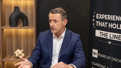 Radovan Opitz, chief executive of Dubai-based Falcon Shield, aims for the company to expand throughout the UAE. Antonie Robertson / The National