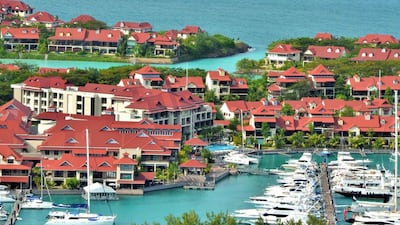 Eden Island, a 56-hectare housing and marina development in the Seychelles with turquoise blue waters, white beaches and lush vegetation. Courtesy Eden Island
