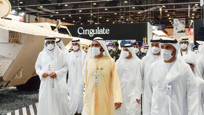 Sheikh Mohammed bin Rashid, Vice President and Ruler of Dubai, visits Idex on Thursday. Courtesy: Dubai Media Office