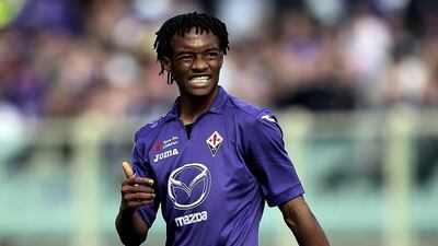 Juan Cuadrado shown with Fiorentina during a Serie A match on April 6, 2014. On Monday February 2, 2015 it was announced the Colombian had signed with Chelsea. Gabriele Maltinti / Getty Images