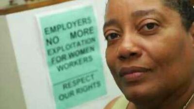 Joyce Gill-Campbell of Domestic Workers United was made to sleep next to her employer's dog and administer eye drops to it.