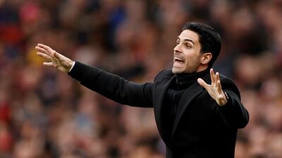 Arsenal manager Mikel Arteta Action in their game against West Ham last week. Reuters