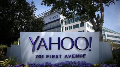 The Yahoo headquarters on May 23, 2014 in Sunnyvale, California. The company will be rebranded if its Verizon deal goes ahead. Justin Sullivan / Getty