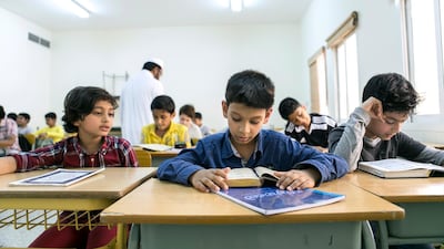 A classroom. Reem Mohammed / The National