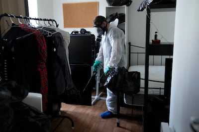Pest control in a Paris apartment. AP