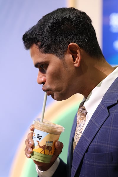 Matcha made with camel milk was on the menu at a signing ceremony during Global Food Week. Chris Whiteoak / The National