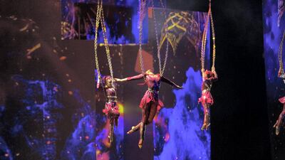 The opening night of ' 1001 Nights: The Last Chapter' at the Al Majaz Amphitheatre in Sharjah. Satish Kumar / The National