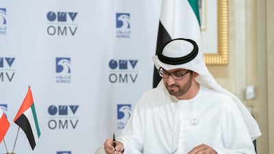 Dr Al Jaber retained his rank "thanks to his tireless efforts to transform Adnoc". Courtesy: Mohamed Al Hammadi / Ministry of Presidential Affairs