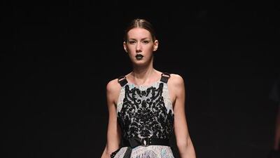 The Hussein Bazaza show at Fashion Forward Spring/Summer 2017 held at the Dubai Design District. Stuart C.Wilson / Getty Images