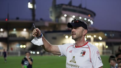 Manager Rory Green instructs from the sidelines. Khushnum Bhandari/ The National